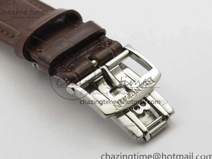 0302 Villeret 6654 SS Complicated Function OMF 1:1 Best Edition White Dial on Brown Leather Strap A6654 V Popular 7904